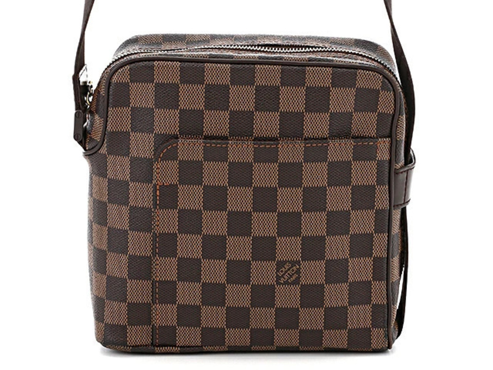 Louis Vuitton Damier Olaf Shoulder Bag Brown